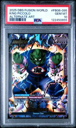 2025 DRAGON BALL SUPER CARD GAME FUSION WORLD RIVALS CLASH KING PICCOLO PSA 10 - Image 1