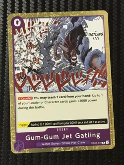 Gum Gum Jet Gatling OP03-072 R Pillars Of Strength One Piece Card English - Image 1