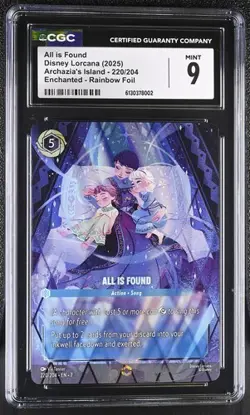 DISNEY LORCANA ALL IS FOUND 220/204 ENCHANTED CGC 9 (B) - Image 1