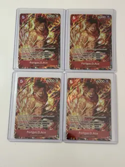Portgas.D.Ace ST15-005 Illustration Box Vol. 5 Promo 4 Card Play Set Lot - Image 1