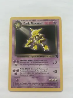 Pokemon TCG Dark Alakazam Team Rocket Rare Regular Stage 1 60 HP 18/82 Card - Image 1