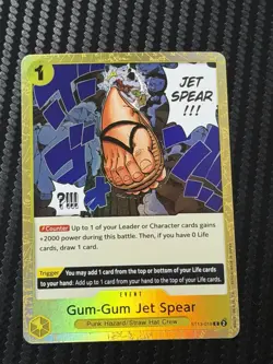 One Piece Card Game The Three Brothers ST13-018 Gum Gum Jet Spear Foil English - Image 1
