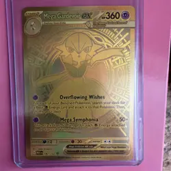 Pokemon TCG Mega Gardevoir EX Holo Gold Card 187/132 Mega Evolution - Image 1