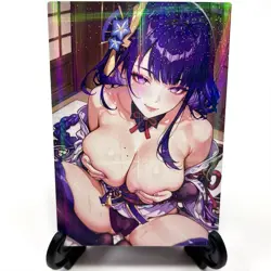 Genshin Impact Raiden Shogun Sexy Anime Waifu Girl Lewd Goddess Story Art Card - Image 2