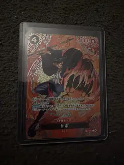 Sabo SP P-105 OP15 Parallel Devil Fruit Foil Japanese Card - Image 1