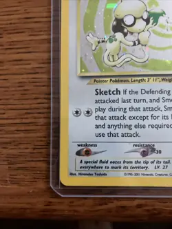 Pokemon TCG Neo Discovery Smeargle 11/75 Holo Unlimited Rare Card - Image 3