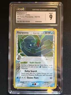 CGC 9 MINT Rayquaza 2006 EX Holon Phantoms 16/110 Holo Pokemon Card - Image 3
