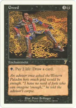 Greed - 7th Edition - Rare LP/MP - Image 1