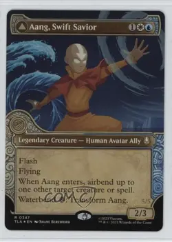 Showcase Foil Aang Swift Savior // La Ocean's Fury Magic the Gathering Avatar - Image 1