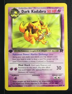 PSA 9 MINT 2000 Pokemon Team Rocket #39 Dark Kadabra 1st Edition !!! - Image 3