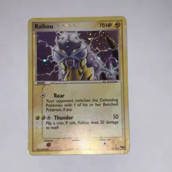 Pokemon Raikou 003/017 POP Series 2 Rare Holo Basic Card 70 HP - Image 1