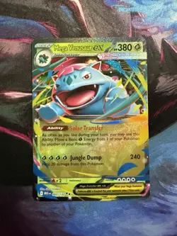 Pokemon TCG Mega Venusaur EX 003/132 Double Rare Mega Evolution NM Condition - Image 1