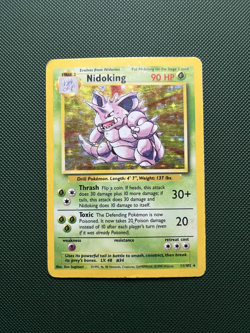 Pokemon TCG Nidoking 11/102 Base Set Holo Rare HP Condition #2 - Image 1
