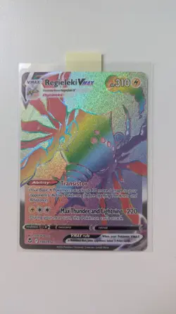 Regieleki VMax 198/195 Secret Rare Pokemon TCG SWSH12 Silver Tempest - Image 1