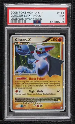 Gliscor Lv X Holo Pokemon Diamond & Pearl Legends Awakened PSA 7 2008 2f4 - Image 1