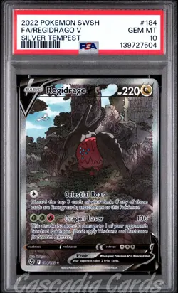 PSA 10 Regidrago Full Alt Art 184/195 Silver Tempest Pokemon - Image 1