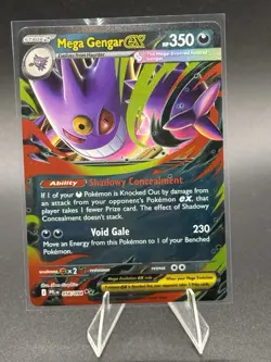 Pokemon TCG Mega Evolution Phantasmal Flames Mega Gengar EX 056/094 NM - Image 1