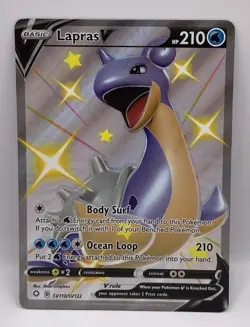 Lapras V SV110/SV122 Holo Rare V Shining Fates Shiny Vault Pokemon NM - Image 1