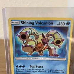 Pokemon Shining Volcanion Shining Legends 27/73 Shiny Holo Rare Basic 130 HP - Image 2