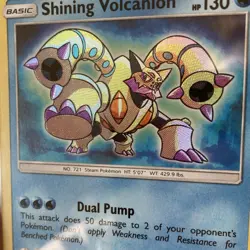 Pokemon Shining Volcanion Shining Legends 27/73 Shiny Holo Rare Basic 130 HP - Image 5