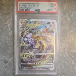 2023 Pokemon Sword & Shield Crown Zenith FULL ART/VSTAR MewTwo #GG44 PSA 9 MINT - Image 1