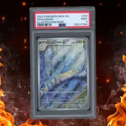 Pokemon 151 English DRAGONAIR 181/165 Illustration Rare PSA 9 - Image 1