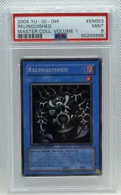 YU-GI-OH 2004 RELINQUISHED LIMITED EDITION MC1-EN003 PSA-9 - Image 1