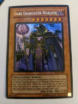 Yugioh Dark Eradicator Warlock Ultra SD6-EN001 1st Edition Lightly Played - Image 1