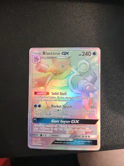 Pokemon Blastoise GX Holo Card 218/214 Secret Sm-Unbroken Bonds - Image 1