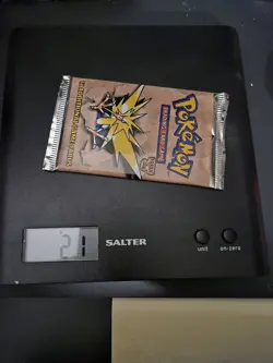 Pokemon Card FOIL Fossil Zapdos Booster Pack Sealed Unopened & Original Sticker - Image 3