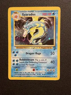 Pokemon TCG Gyarados Holo Rare Card 7/130 Base Set 2 - Image 1