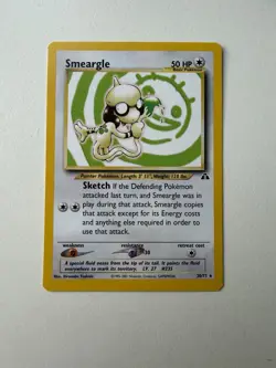 Smeargle 30/75 Neo Discovery Pokemon Card 2001 WOTC Non Holo LP - Image 1