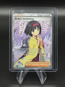 Pokemon TCG Erika's Invitation Scarlet & Violet Holo Ultra Rare Card 196/165 - Image 1