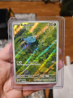 Pokemon Bulbasaur 166/165 Illustration Rare Holo Scarlet & Violet 151 70 HP Card - Image 1