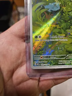 Pokemon Bulbasaur 166/165 Illustration Rare Holo Scarlet & Violet 151 70 HP Card - Image 4