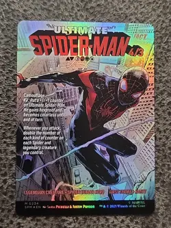 Miles Morales 0234 Borderless FOIL Spider Man MTG Magic The Gathering Card NM - Image 2