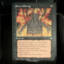 Magic: The Gathering 1995 Interrupt Burnt Offering Card Lot of 3 English - Image 1