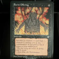 Magic: The Gathering 1995 Interrupt Burnt Offering Card Lot of 3 English - Image 3