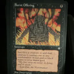 Magic: The Gathering 1995 Interrupt Burnt Offering Card Lot of 3 English - Image 5
