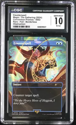 CGC 10 GEM MINT Dr. Strange Counterspell FOIL ERROR Marvel Secret Lair MTG - Image 1
