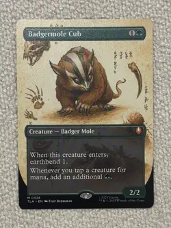 Magic The Gathering: Badgermole Cub (Borderless) - Avatar: The Last Airbender - Image 1