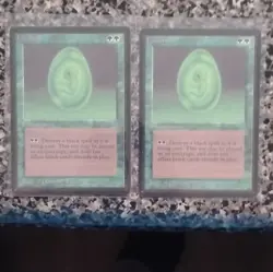 Magic The Gathering Beta Lifeforce x2 Enchantment Green Dameon Willich - Image 1