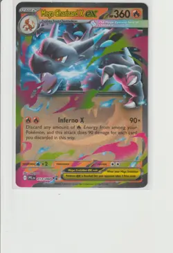 Mega Charizard X ex 013/094 Me02: Phantasmal Flames Holo Pokemon TCG NM - Image 1