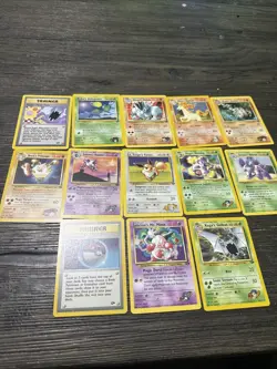 NM/LP (unlimited ) Pokemon GYM Challenge Set 13 Cards UNCOMMON Set - Image 1