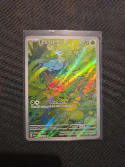 Pokemon TCG Bulbasaur IR 166/165 Scarlet & Violet 151 Card - NM - Image 1
