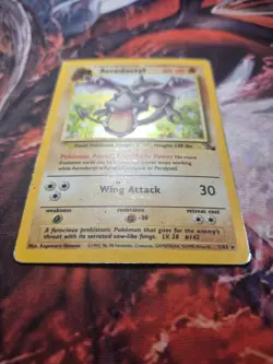 Aerodactyl 1/62 Fossil Holo Rare Unlimited Pokemon Card - HP - Image 4