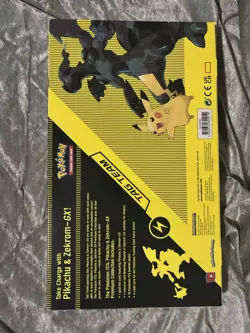 2021 Pokemon TCG Pikachu and Zekrom GX Tag Team Premium Collection Box SEALED - Image 2