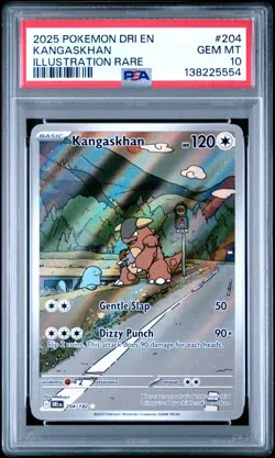 🔥 2025 Pokemon Destined Rivals Kangaskhan Illustration Rare 204 PSA 10 Gem Mint - Image 1