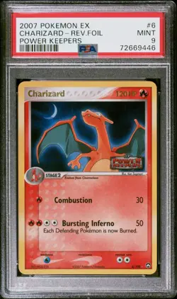 Charizard PSA 9 - 6/108 - Stamped Reverse Holo - Power Keepers - Pokemon - Image 1