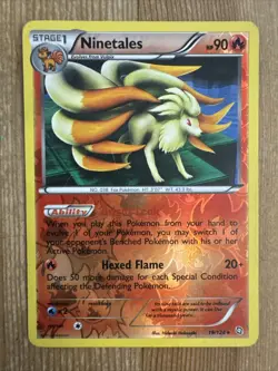 Pokemon TCG Ninetales Dragons Exalted 19/124 Reverse Holo Holo Rare HP - Image 1